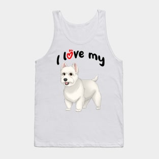 I Love My West Highland White Terrier Dog Tank Top